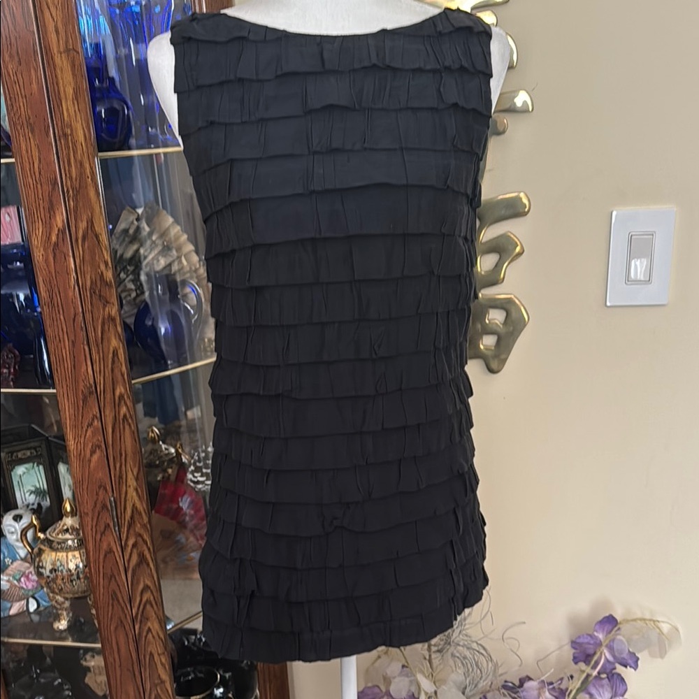 Piazza Sempione Black Layered Sleeveless Dress